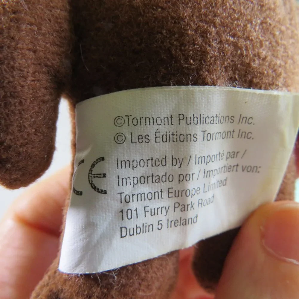 Brown & Tan Mini Teddy Bear BACKPACK CLIP plush stuffed animal